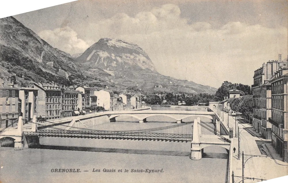Grenoble — Die Quais und der Saint-Eynard. Verleger: Grenoble — Seriennummer nicht sichtbar - Vorderseite