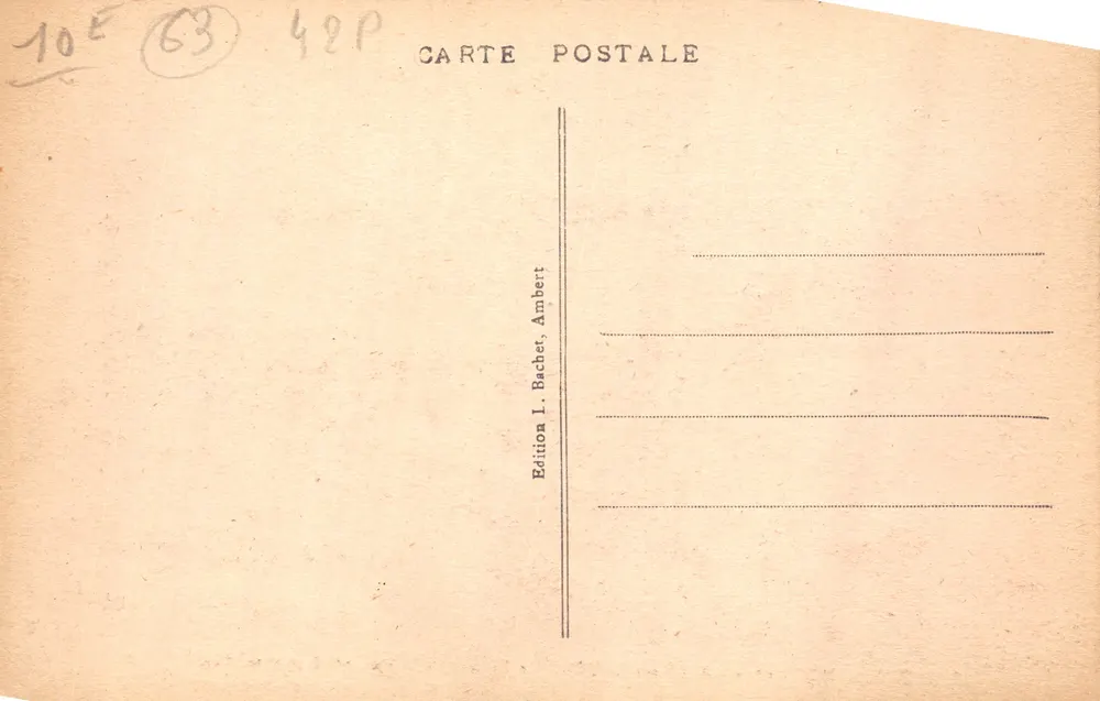 Pierre-sur-Haute — Das Dorf La Richarde bei 1600 m Höhe — Edition L. Bache, Ambert - Rückseite