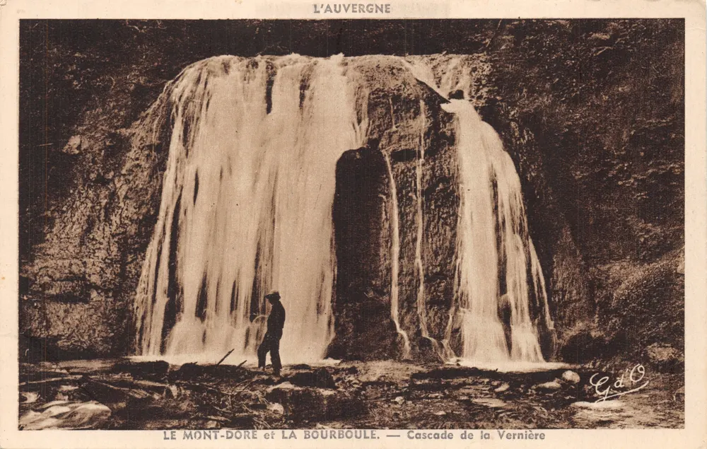 Mount-Dore und La Bourboule — Wasserfall Vernière — J. Gouttetfangeos, Verleger - Vorderseite