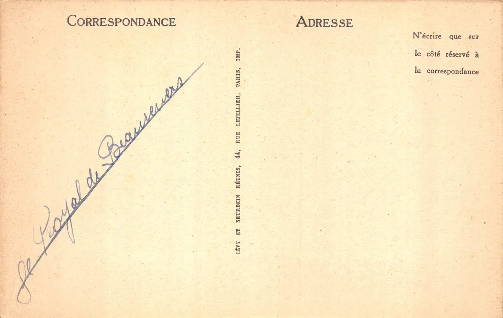 Dieppe — Ansicht der Strandpromenade und des Kasinos — LL, Nr. 334 - Rückseite