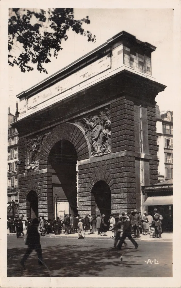 Tor Saint-Martin — monumentaler Bogen mit Skulpturen — Verleger A. Leconte, Paris - Vorderseite