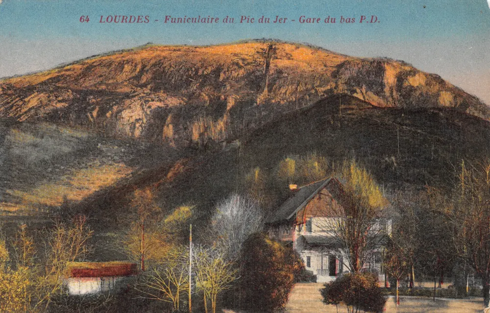 Lourdes - Seilbahn des Pic du Jer - Untere Station P.D. - Edition P. Doucet - Vorderseite
