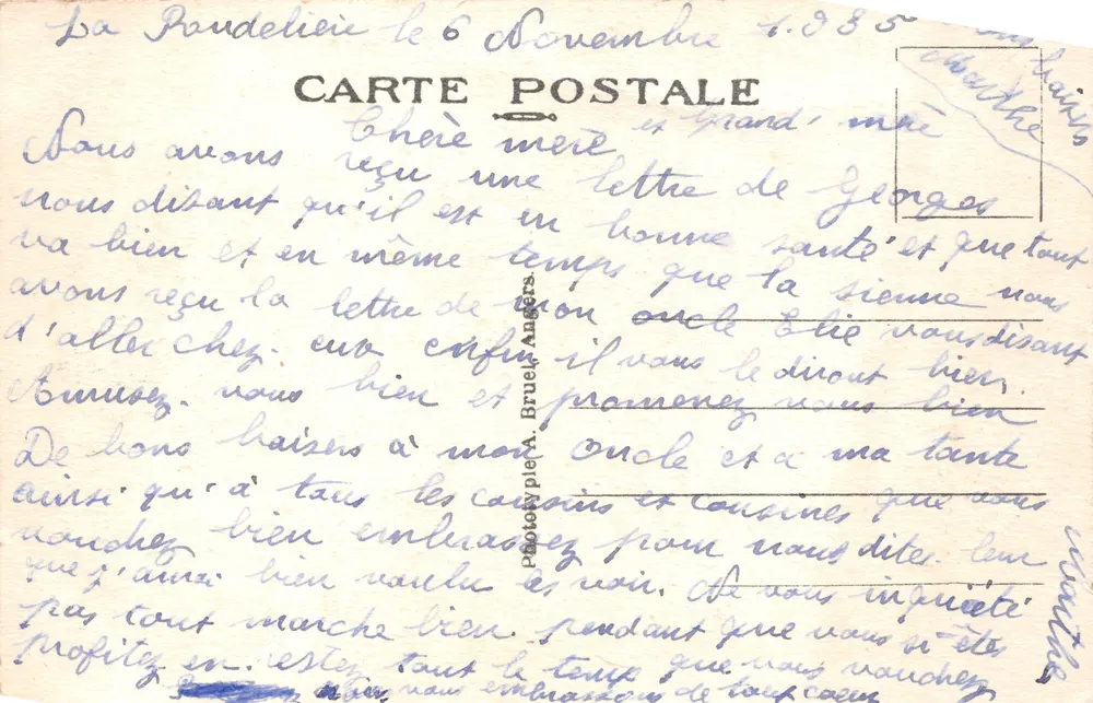 Les Sables d'Olonne (Vendée) — Allgemeiner Blick auf den Strand und den Damm — Verlag A. B. - Rückseite