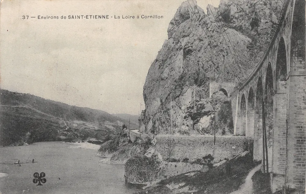 Umgebung von SAINT-ETIENNE — Die Loire bei Cornillon — Verlag M.P. ST ETIENNE, n°37 - Vorderseite