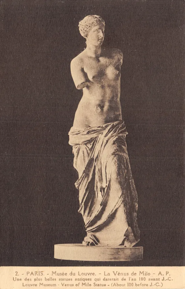 Paris - Museu do Louvre - A Vênus de Milo - Editor E. Papeghin - Frente