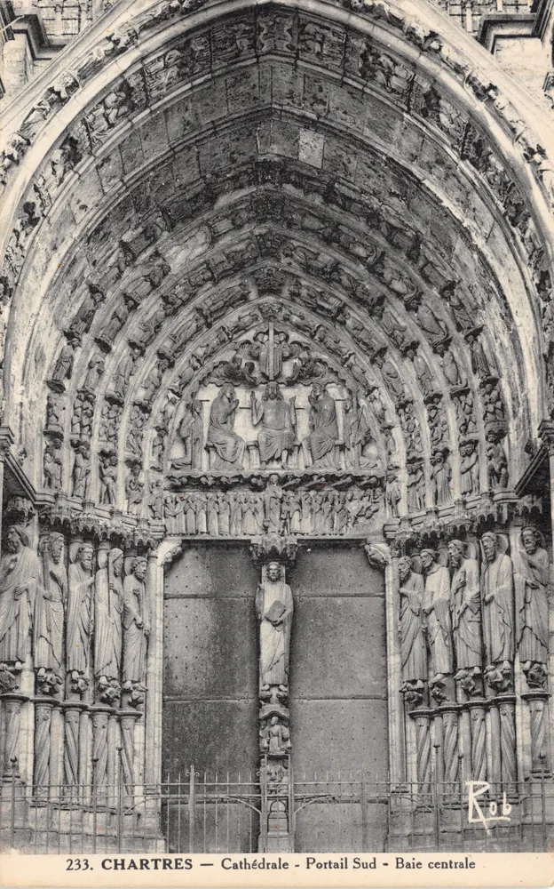 Chartres — Kathedrale — Südportal — Mittelportal — Verlag Robert Laillet - Vorderseite