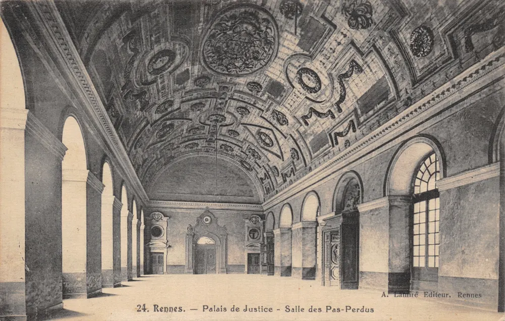 Rennes — Palast der Gerechtigkeit - Saal der Verlorenen Fälle — A. Lannière Verlag, Rennes - Vorderseite