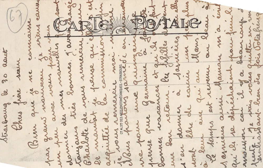 Straßburg — Die alten Türme mit den überdachten Brücken — Verlag CAP, Nr. 219 - Rückseite