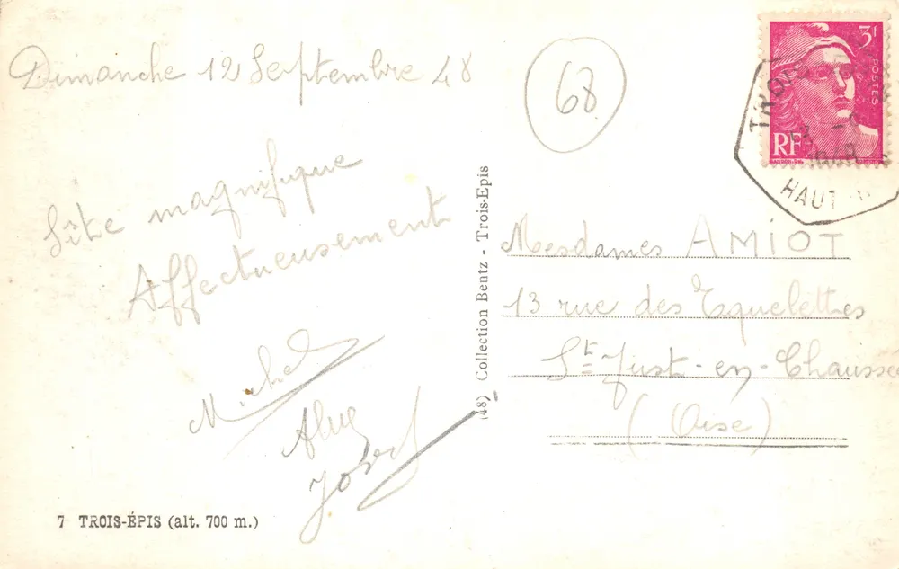 Trois-Épis — Panoramablick auf Gebäude und Wald — Verlag C.A.P - Rückseite