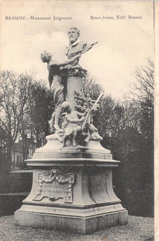 Beaune - Monument Joigneaux — Statue von Pierre Joigneaux mit Putto, Verlag Ronco frères, Edit. Beaune - Vorderseite
