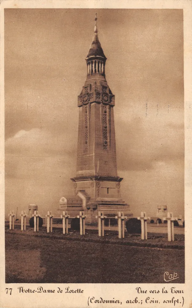 Notre-Dame de Lorette — Ansicht zur Turm (Cordonnier, arch.; Coin, sculpt.) - Vorderseite