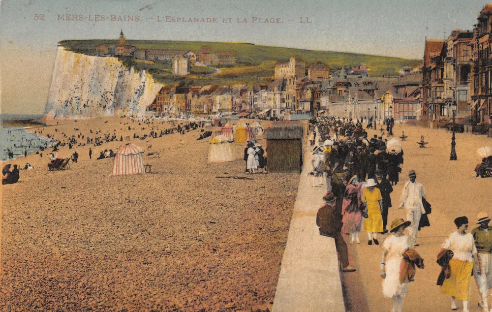 Mers-les-Bains — L'Esplanade et la Plage — LL - Recto