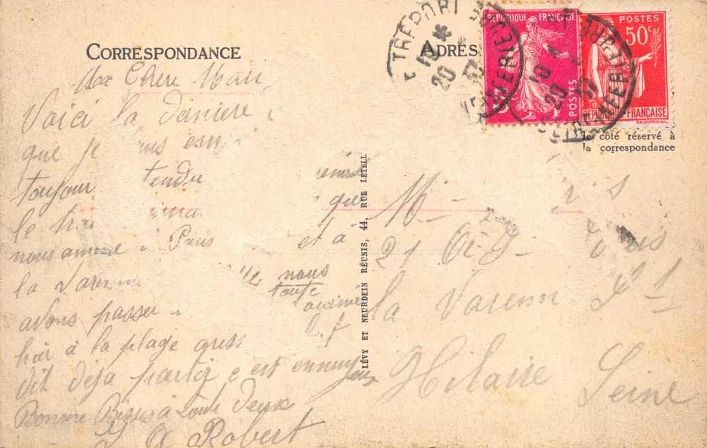 Mers-les-Bains — L'Esplanade et la Plage — LL - Verso