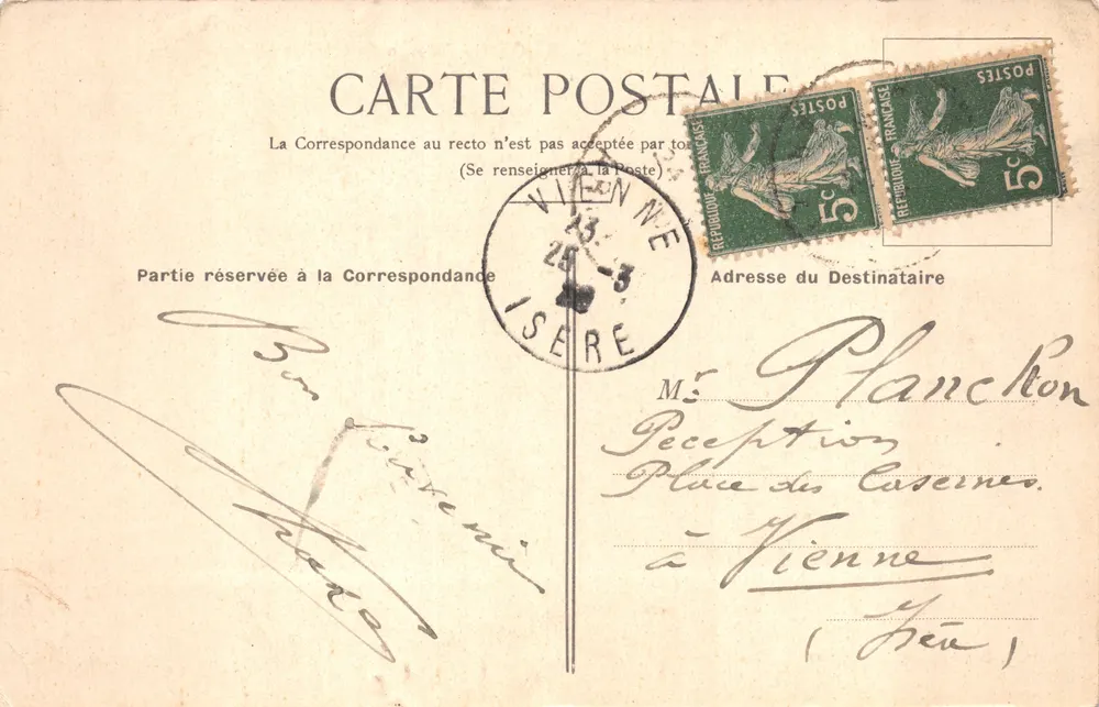 Rouoms — Route de Rouoms (Ardèche) — Verlag J. Brun et C°, Carpentras - Rückseite