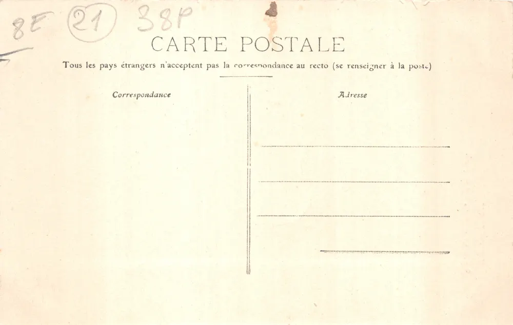 Dijon — Kirche Notre-Dame, Ansicht von der Seite — Verlag BURLANNECHE, Nr. 25 - Rückseite