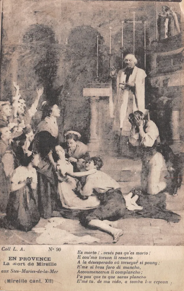 Der Tod von Mireille — Trauerszene in einer Kirche — Coll. L. A. N° 90 - Vorderseite