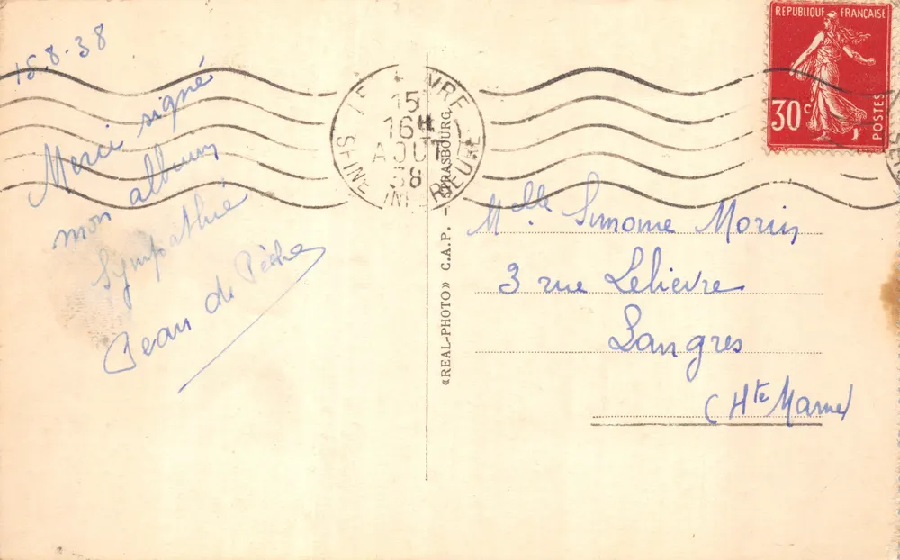 Le Havre — Die Klippen der Hève — Verlag C.A.P. Nr. 163 - Rückseite