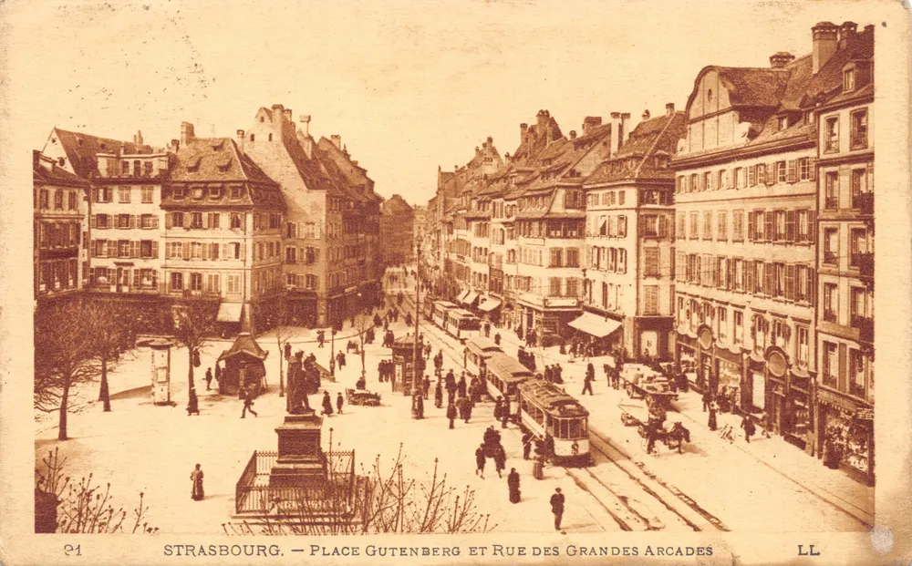 Strasbourg — Place Gutenberg und Rue des Grandes Arcades — LL, n°24 - Vorderseite
