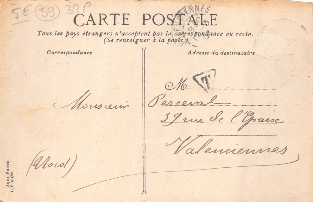 Lille - Die Käserei, Vauban-Garten — Verlag L.V.O. Nr. 17 - Rückseite