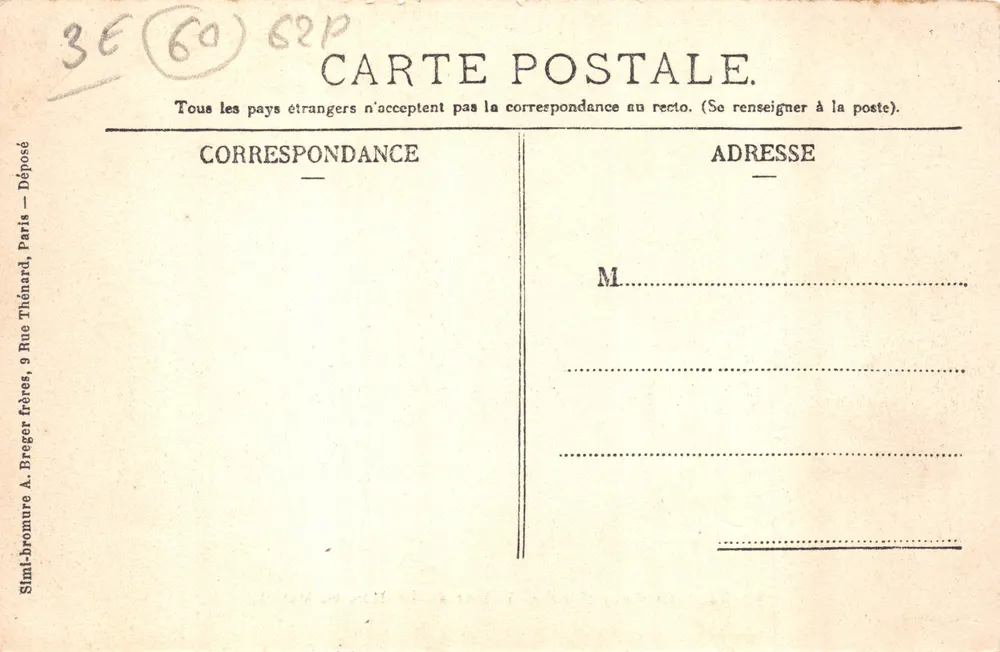 Environ de Mouy (Oise) — Entrée du Château de Mouchy — Bertrand, édit - Verso
