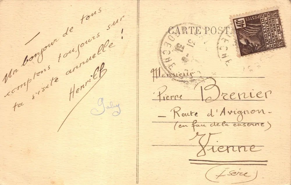 La Louvesc — Allée de Versailles — Edit. Valentin Celle, n°3 - Verso