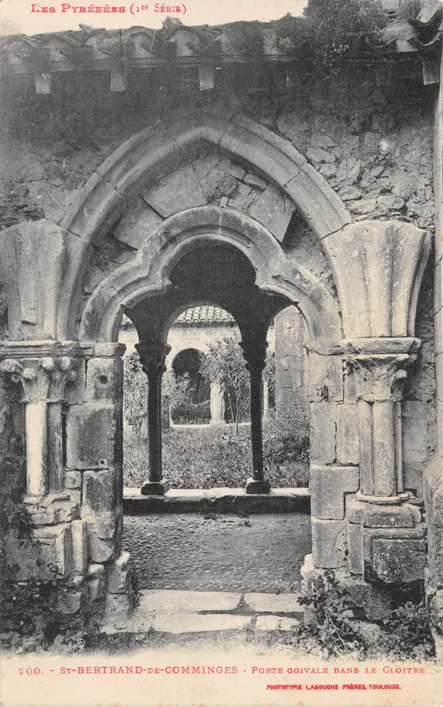 St-Bertrand-de-Comminges — Ogivale Tür im Cloister — Phototype Lagouche Frères, Toulouse - Vorderseite