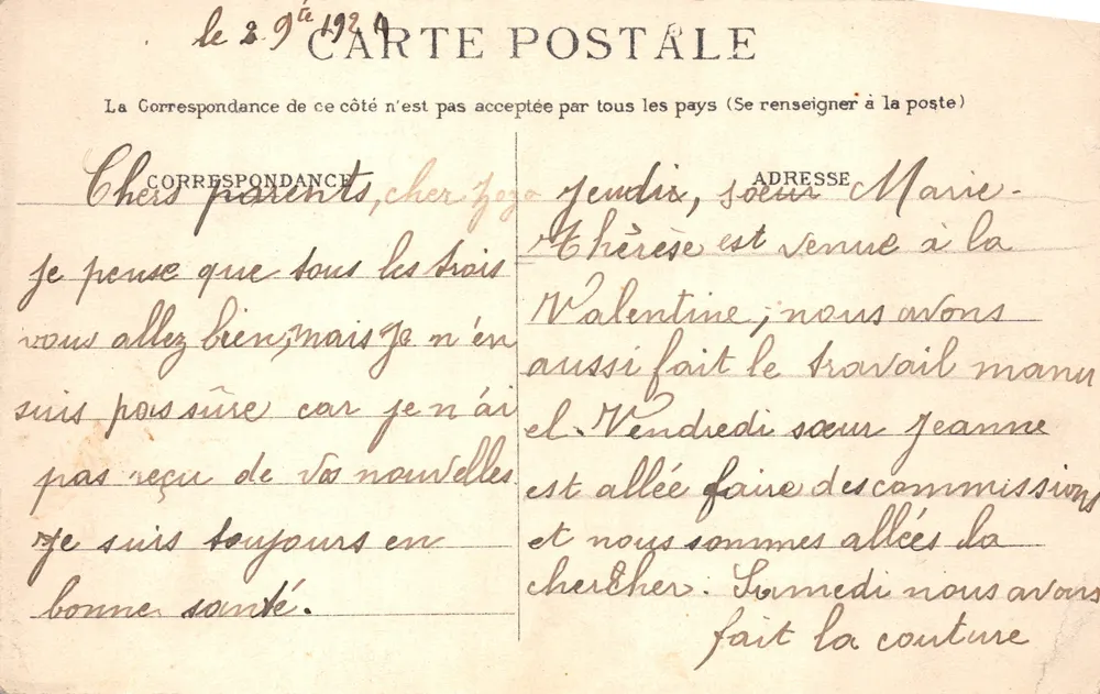 Bénédiction papale — célébration du Cinquantenaire (1908) — Édition P.Y - Verso