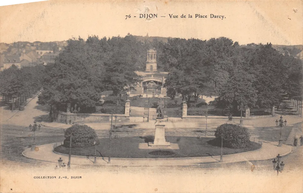 Dijon — Ansicht der Place Darcy — Sammlung J.-G. Dijon, n° 76 - Vorderseite