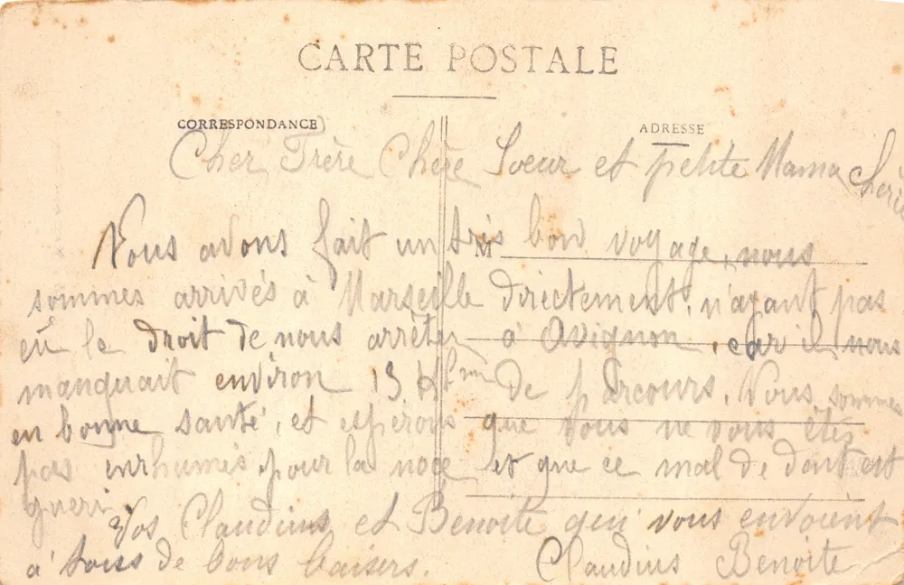 Marseille - Estrangin-Monument — kunstvoll gestaltete Fontäne mit Skulpturen, unbekannter Verleger, Nr. 13 - Rückseite