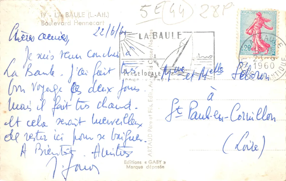 La Baule — praia e promenade — Éditions Gaby - Verso