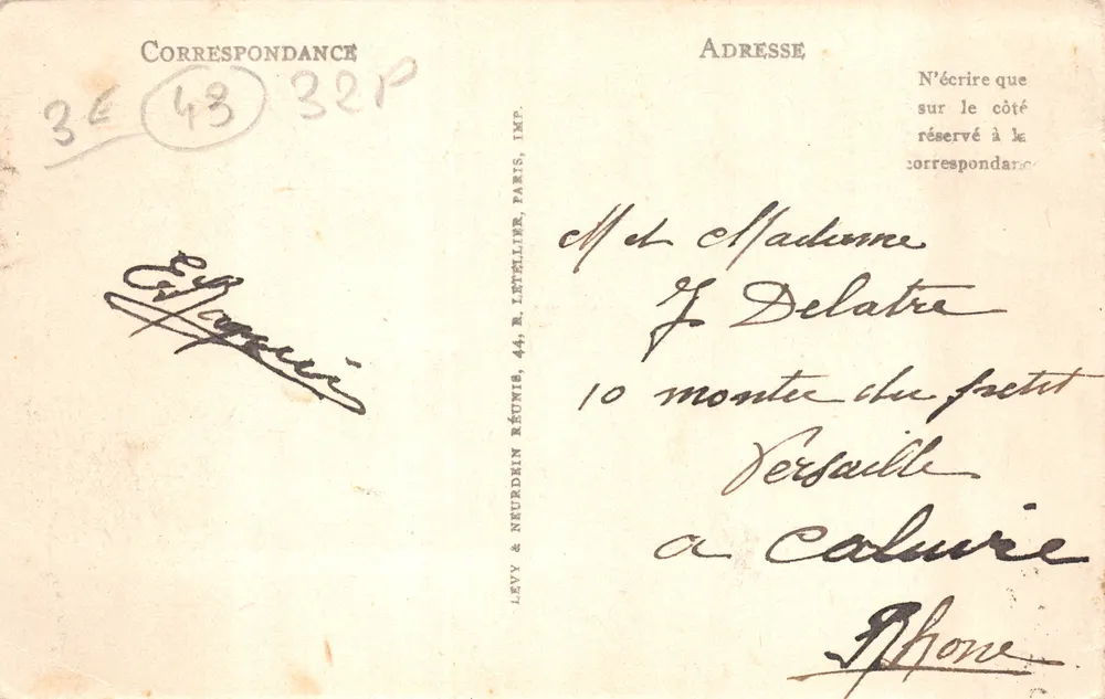 Le Puy — Felsen von Saint-Michel — Verlag LEVY & NEURDRIN RÉUNIS, IMP. PARIS - Rückseite