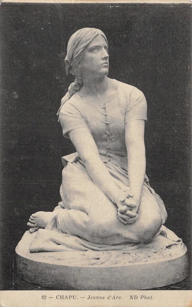 Jeanne d'Arc — statue assise — Chapu, ND Phot - Recto