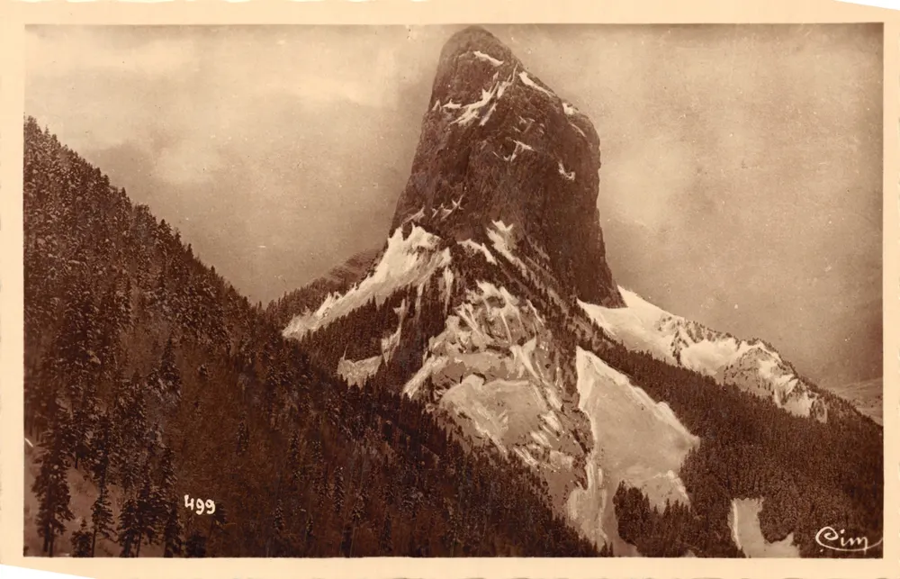 Mont Aiguille — Winteransicht — Verlag Combier Imp. Macon - Vorderseite