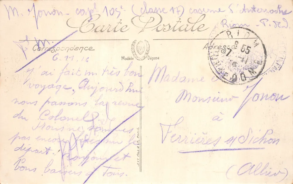 Riom — Casa dos Consules — editor LL. (n°1) - Verso