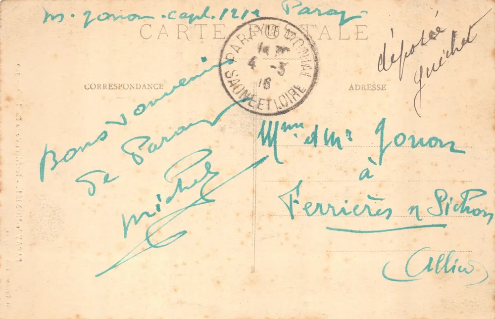PARAY-le-MONIAL — Innenansicht der Basilika — H. Bonamy, Verlag, Poitiers - 320 - Rückseite