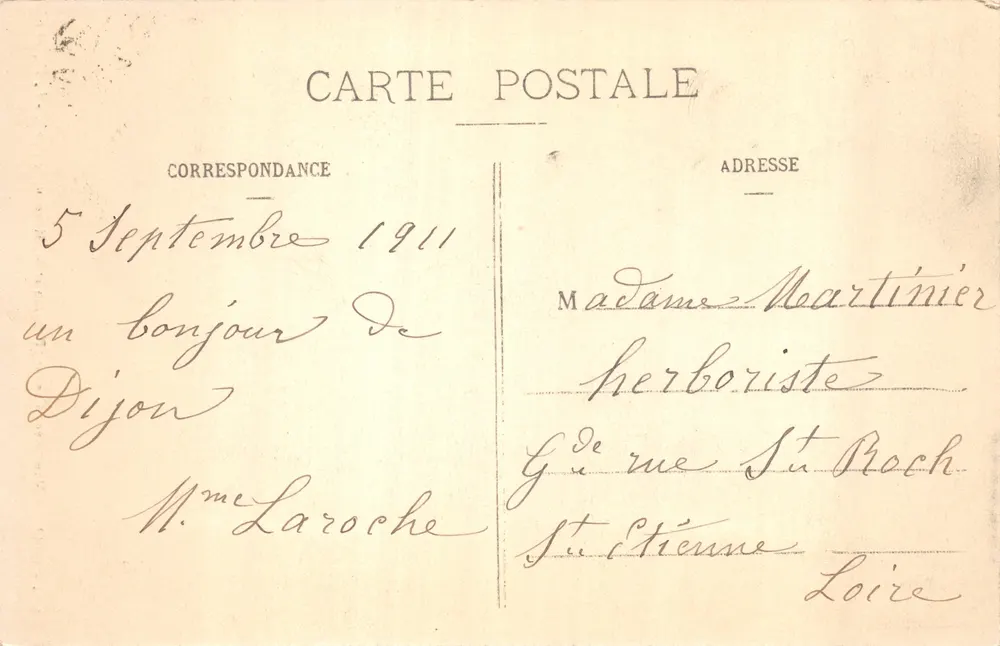 Dijon — Denkmal Carnot (P. Gasq und M. Moreau, Bildhauer) — L. V., CPAPHIL n° 512 - Rückseite
