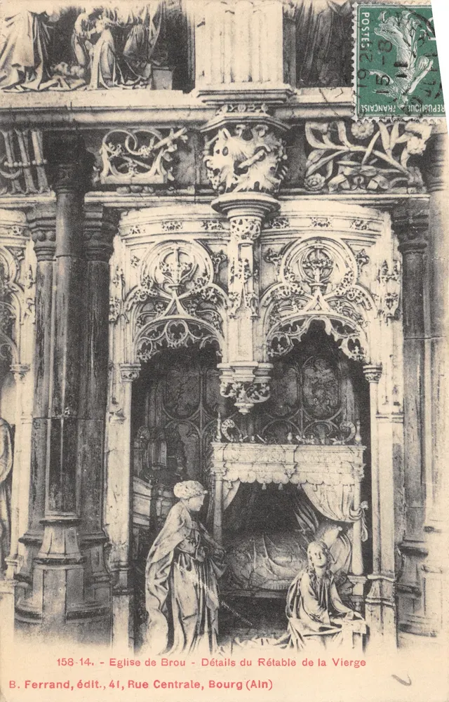 Kirche von Brou - Details des Altars der Jungfrau - B. Ferrand, Verlag, 41, Hauptstraße, Bourg (Aln) - Vorderseite