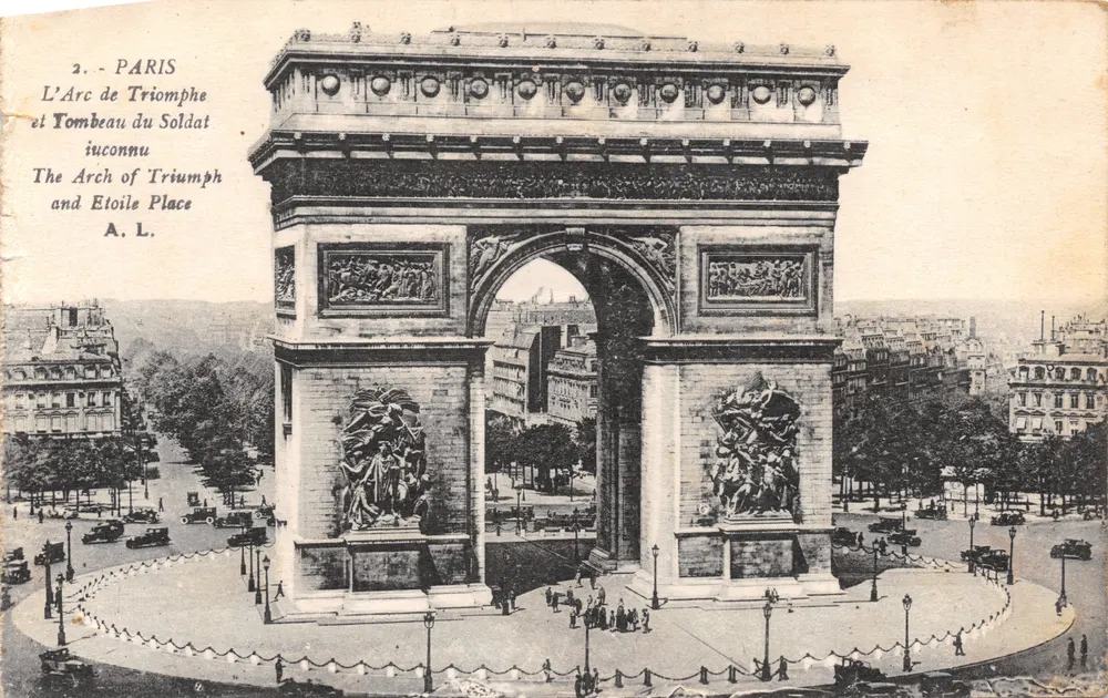 Paris — Der Triumphbogen und Soldatenfriedhof — A. L - Vorderseite