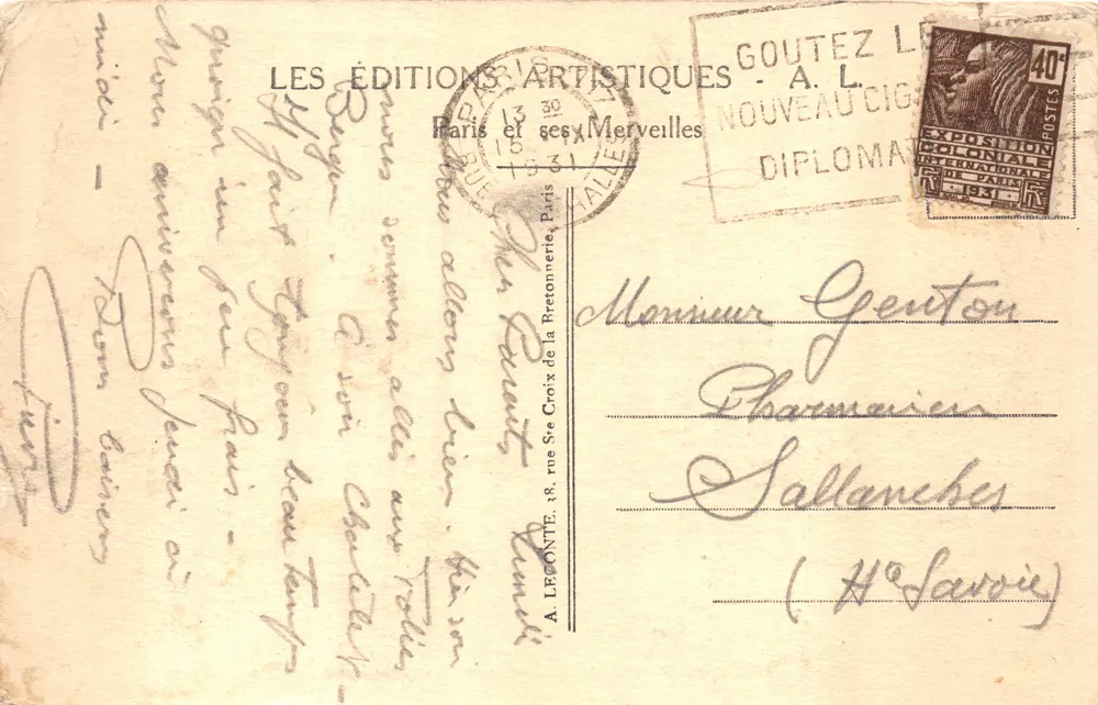 Paris - Der Boulevard und das Tor St Denis — Verlag LES ÉDITIONS ARTISTIQUES - Rückseite