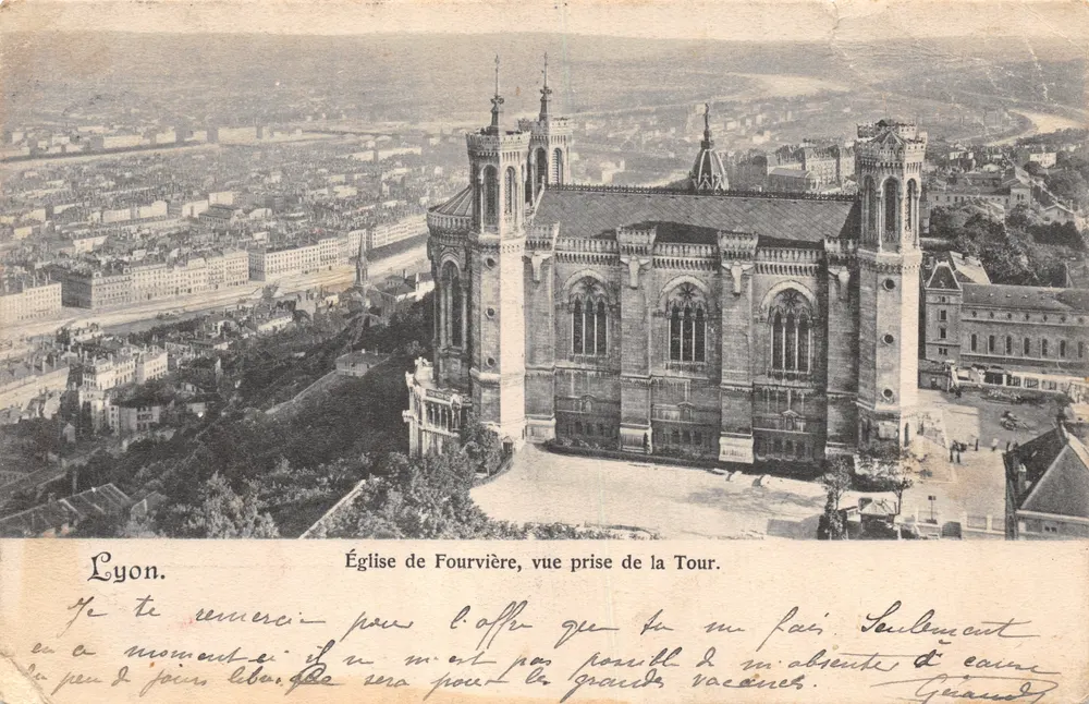 Lyon — Kirche Fourvière, Ansicht vom Turm — Verleger nicht sichtbar - Vorderseite