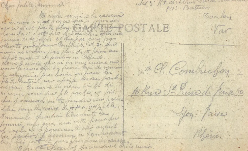 Toulon - Estátua da Liberdade — L.R - Verso