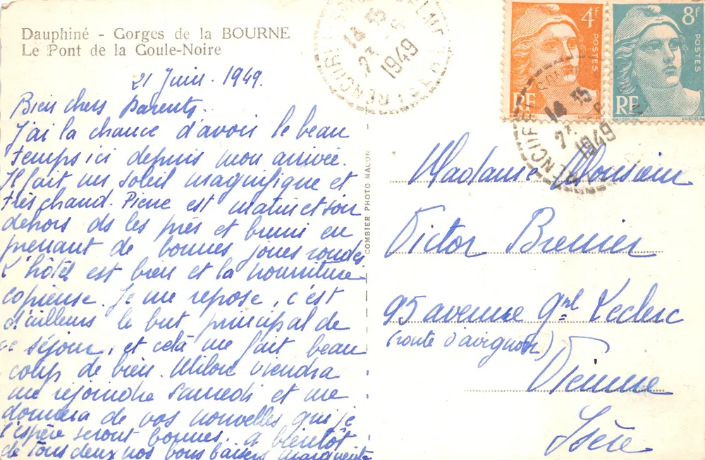 Gorges de la Bourne — Le Pont de la Goule-Noire — Éditeur : Cing - Verso