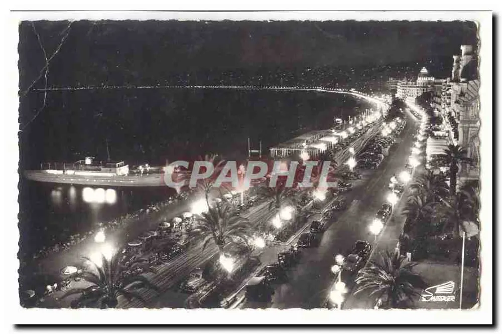 Vista noturna da Corniche em Mônaco — editor SAUERKER, número de série não visível - Frente