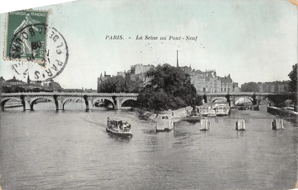 Paris - La Seine au Pont-Neuf — éditeur PARIS. POSTES - Recto