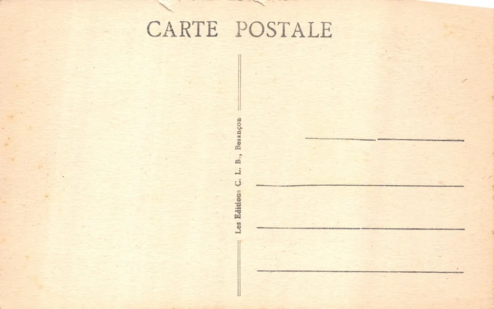 Umgebung von MONTBARD — Ruinen des Schlosses Montfort — Verleger IMPRIMÉ : C. L. B., Beançon - Rückseite