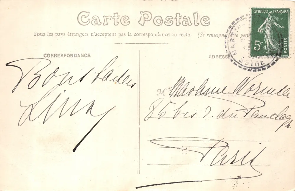 Arques-la-Bataille — Der Bergfried — Verleger H. Mouchard, Nr. 1548 - Rückseite