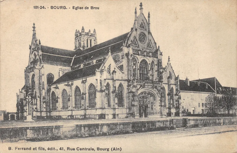 Bourg - Kirche von Brou — Verlag B. Ferrand et fils, Nr. 181-24 - Vorderseite