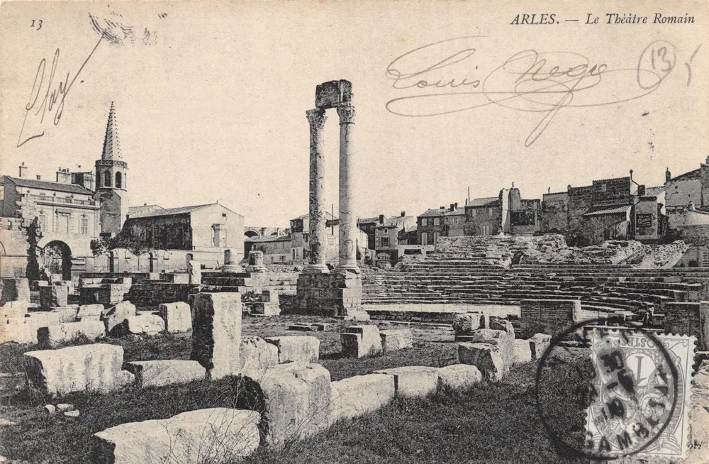 Arles — Ansicht des römischen Theaters — Verlag Louis Reeps, Nr. 13 - Vorderseite