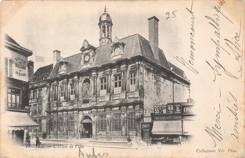 Troyes — El Ayuntamiento — Aubes - Anverso