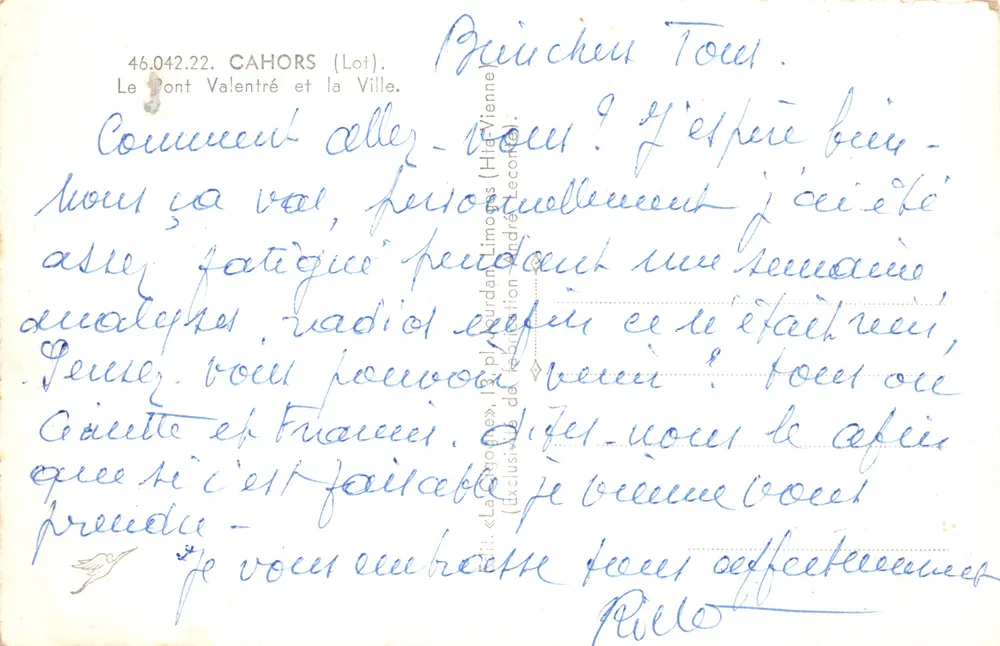 Cahors — Der Pont Valentré und die Stadt — Verlag LA CIGOGNE - Rückseite
